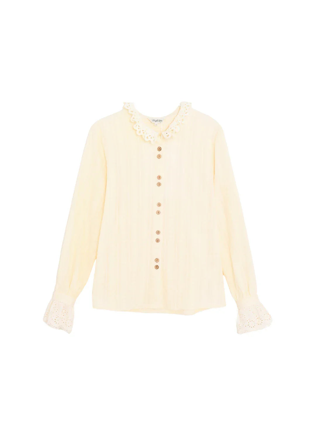 Kaiya Ruffle Collar 100% Cotton Blouse