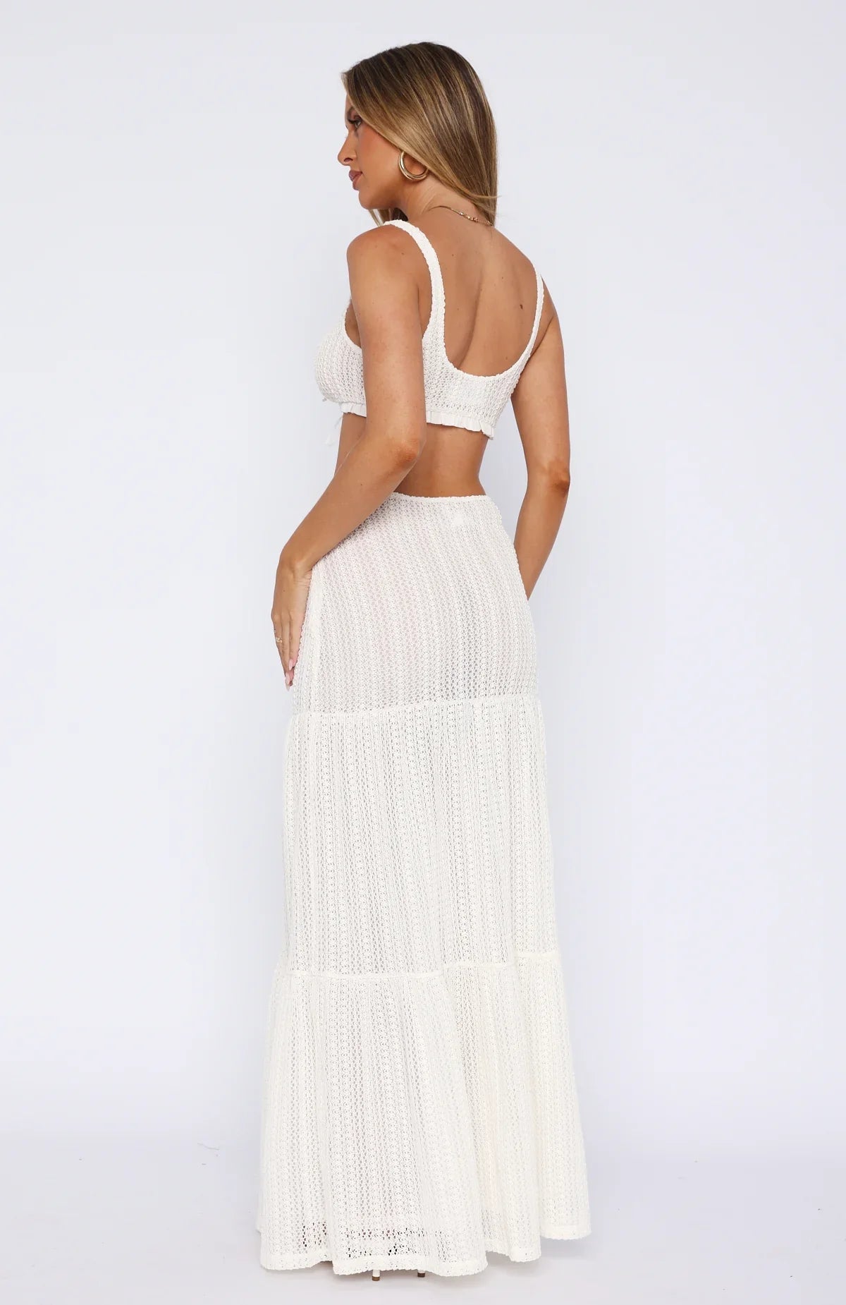 Back To Summer Maxi Skirt White